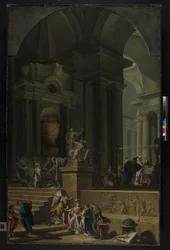 An Allegorical Monument to Sir Isaac Newton (1642-1727) c.1727-29